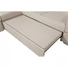 Canapé d'angle convertible 5 places coffre tissu Angle Gauche IVY Beige