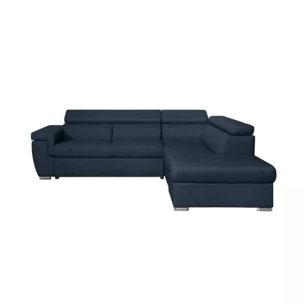 Convertible corner sofa 5 seats trunk fabric Right Angle IVY Oil Blue to associate with Modern Sofas And Convertible Sofas For A