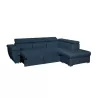 Convertible corner sofa 5 seats trunk fabric Right Angle IVY Oil Blue to associate with Sofas and Convertible Sofas Upholstered 