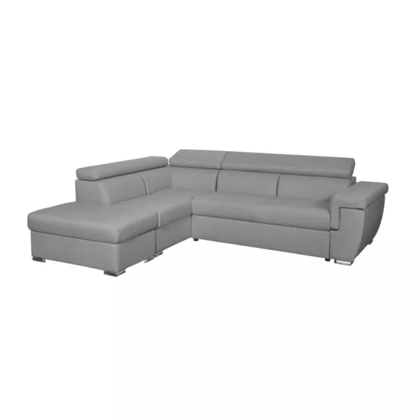 Corner sofa convertible 5 places trunk fabric Corner Left IVY Light grey to associate with Modern Sofas And Convertible Sofas Fo