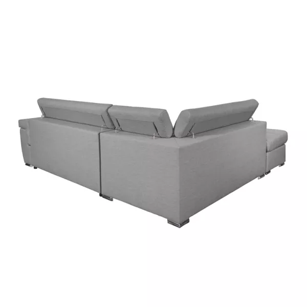 Corner sofa convertible 5 places trunk fabric Corner Left IVY Light grey to associate with Sofas And Convertible Sofas Design Fo