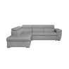 Corner sofa convertible 5 places trunk fabric Corner Left IVY Light grey to associate with Contemporary Leather Sofas and Conver