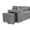 Canapé d'angle convertible microfibre niche à gauche KATIA Gris