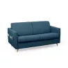 Canapé couchage rapide tissu 3 places TAMY (Bleu pétrole)