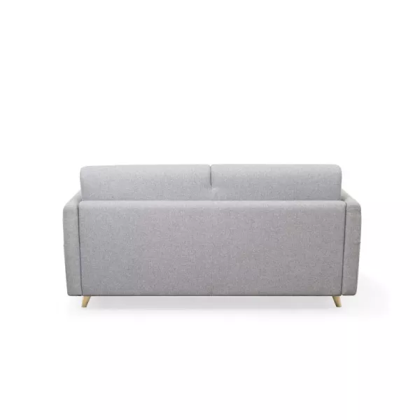 Canapé couchage rapide tissu 3 places TAMY (Gris clair)