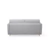 Canapé couchage rapide tissu 3 places TAMY (Gris clair)