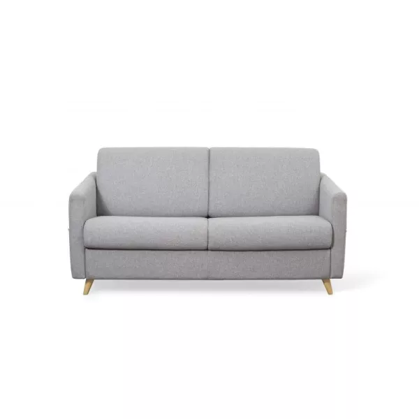 Canapé couchage rapide tissu 3 places TAMY (Gris clair)