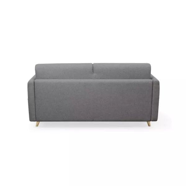 Canapé couchage rapide tissu 3 places TAMY (Gris foncé)