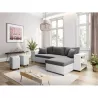 Corner sofa 3 places ottoman left shelf right FABIO (Grey, white) to associate with Sofas And Convertible Sofas With Armrests Fo