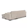 Canapé d'angle convertible 4 places tissu Angle Droit CARIBI (Beige)