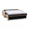 Canapé convertible 3 places tissu MINA (Beige)