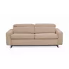 Canapé convertible 3 places tissu MINA (Beige)