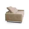 Canapé convertible 3 places tissu MINA (Beige)