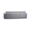 Canapé d'angle convertible 3 places tissu Angle Gauche LANDIN (Gris clair)