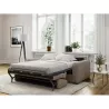 Canapé convertible 3 places tissu Matelas 160 cm LANDIN (Beige)