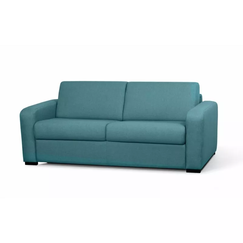  Sofá cama 3 plazas tela Colchón 160 cm LANDIN (Duck blue) asociarse con Sofás de madera maciza y sofás convertibles de alta cal