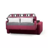  Canapé convertible 3 places tissu Matelas 160 cm LANDIN (Bordeaux)