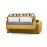  Canapé convertible 3 places tissu Matelas 160 cm LANDIN (Jaune)