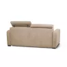  Canapé convertible 3 places tissu têtière CAROLE (Beige)