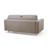 Canapé convertible 3 places tissu BOLI (Marron)