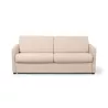 Schlafsofa 3 Plätze Stoff CANDY Matratze 140cm (Beige) mit assoziieren Hochwertige Massivholzsofas und umwandelbare Sofas