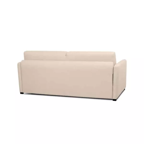 Sofa bed 3 places fabric CANDY Mattress 140cm (Beige) to associate with Sofas And Convertible Sofas With Armrests For More Comfo