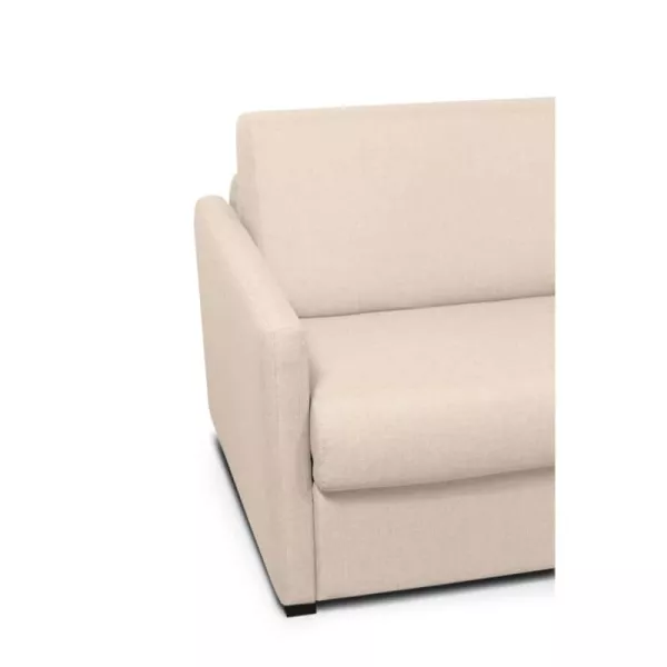 Canapé convertible système couchage express 3 places tissu CANDY (Beige)