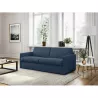 Canapé convertible système couchage express 3 places tissu CANDY (Bleu foncé)