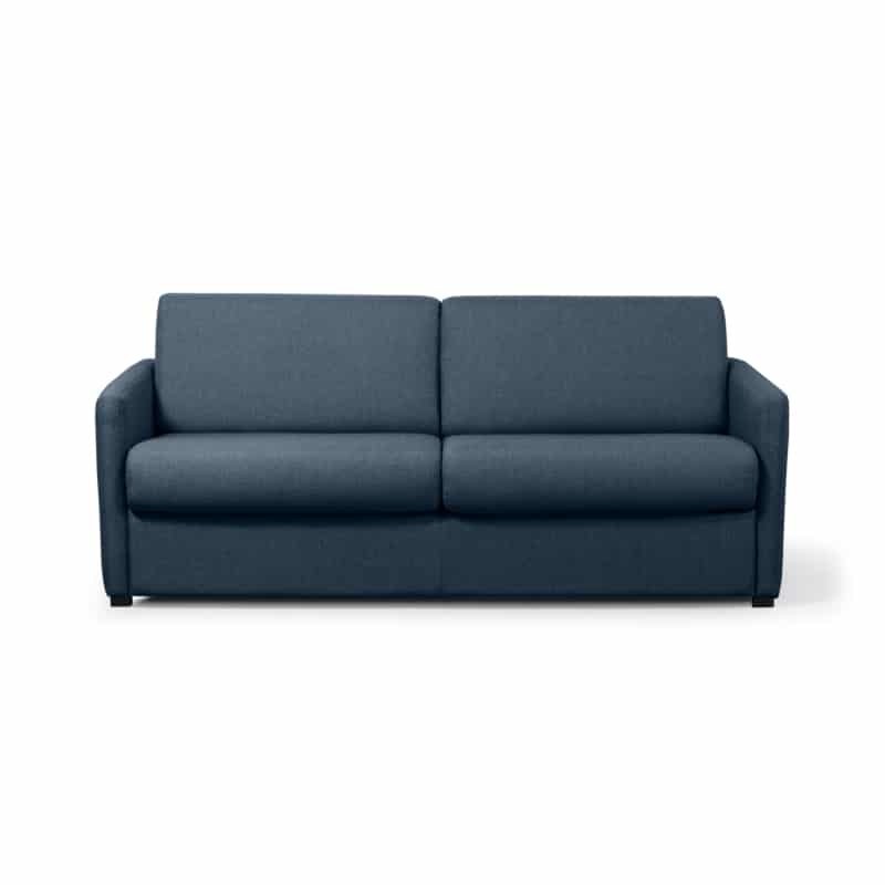 Canapé convertible système couchage express 3 places tissu CANDY (Bleu foncé)