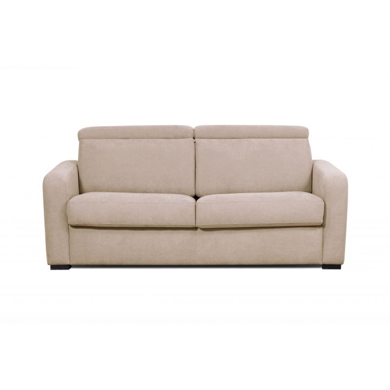 Canapé convertible système couchage express 3 places tissu CANDY (Gris clair)