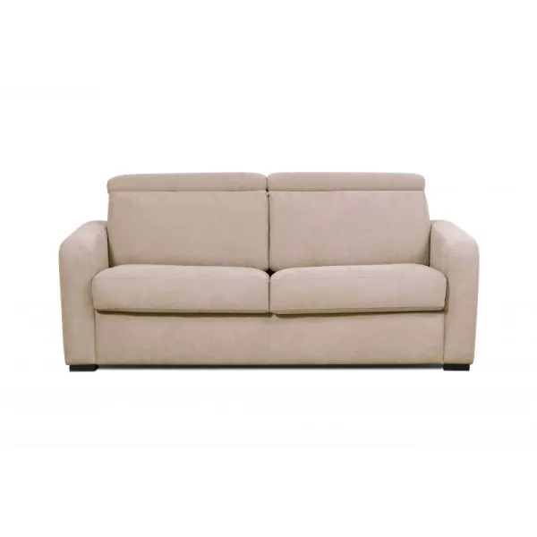 Canapé convertible système couchage express 3 places tissu CANDY (Gris clair)