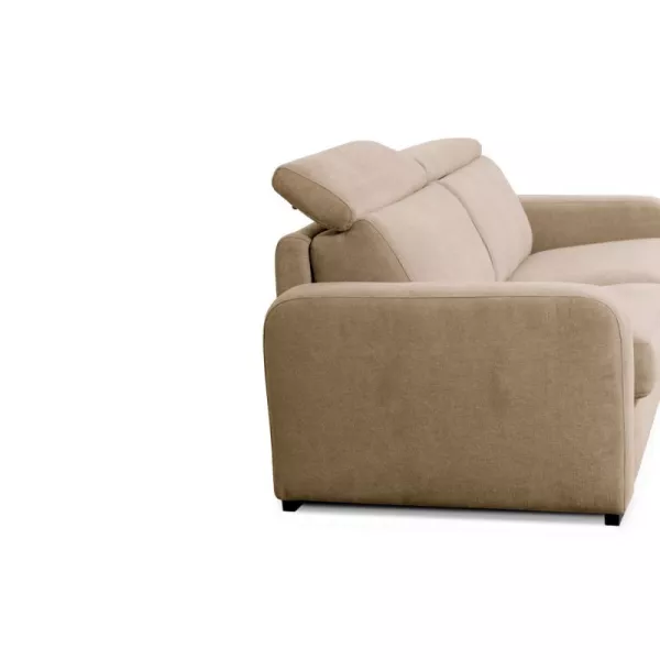 Canapé convertible système couchage express 3 places tissu CANDY (Gris clair)