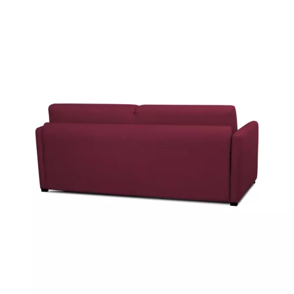 Canapé convertible système couchage express 3 places tissu CANDY (Bordeaux)