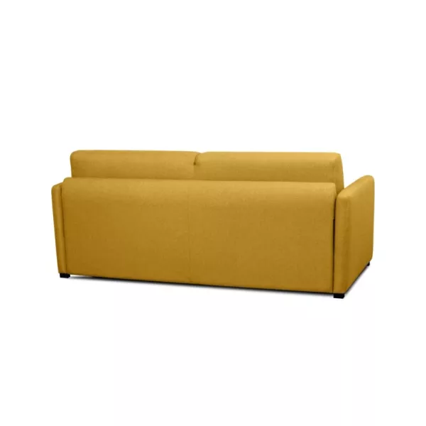 Canapé convertible système couchage express 3 places tissu CANDY (Jaune)