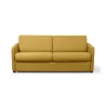 Canapé convertible système couchage express 3 places tissu CANDY (Jaune)