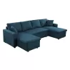 Convertible corner sofa 6 places RAPHY fabric (Petroleum blue) to associate with Modern Sofas And Convertible Sofas For A Stylis