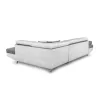 Canapé d'angle convertible 5 places simili Angle Droit RIO (Gris, blanc)