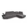 Convertible corner sofa 5 places microfiber Right Angle RIO (Grey) to associate with Comfortable Convertible Sofas and Sofas for