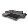 Canapé d'angle convertible 5 places microfibre Angle Gauche RIO (Gris)