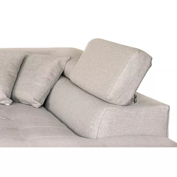 Umwandelbares Ecksofa 5 Plätze Stoff Right Angle RIO (Beige) mit assoziieren Funktionelle und stilvolle Küchensofas und Sofas