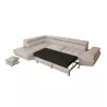 Canapé d'angle convertible 5 places tissu Angle Gauche RIO (Beige)