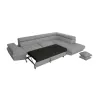 Canapé d'angle convertible 5 places tissu Angle Droit RIO (Gris clair)