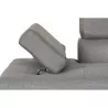 Canapé d'angle convertible 5 places tissu Angle Droit RIO (Gris clair)