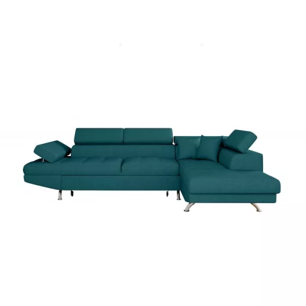 Convertible corner sofa 5 places fabric Right Angle RIO (Duck Blue) to associate with Weatherproof Garden Convertible Sofas and 