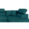 Convertible corner sofa 5 places fabric Right Angle RIO (Duck Blue) to associate with High Quality Solid Wood Sofas and Converti