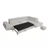 Canapé d'angle convertible 5 places tissu Angle Droit RIO (Gris perle)