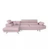 Convertible corner sofa 5 places fabric Left Angle RIO (Old pink) to associate with Stackable Sofas and Convertible Sofas to Sav