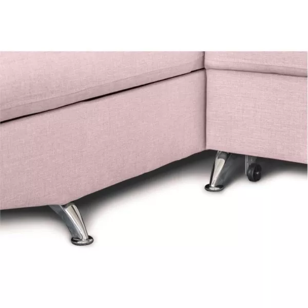 Convertible corner sofa 5 places fabric Left Angle RIO (Old pink) to associate with Industrial Convertible Sofas and Sofas in Me