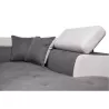 Cabrio-Ecksofa 5 Plätze Mikrofaser und Imitation Left Angle RIO (Grau, weiß) mit assoziieren Skandinavische Sofas und umwandelba