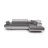 Canapé d'angle convertible 5 places microfibre et simili Angle Droit RIO (Gris, blanc)